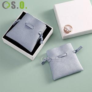 Sac à bijoux en velours microfibre fermeture en velours sac à bijoux pochette à bijoux ronde en différentes couleurs - Product Image 5