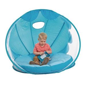 Carpa Infantil de Tela con Diseño de Conchas Marinas Azules, para Rincón de Lectura y Educación Temprana, de 4 a 6 Años - Product Image 1
