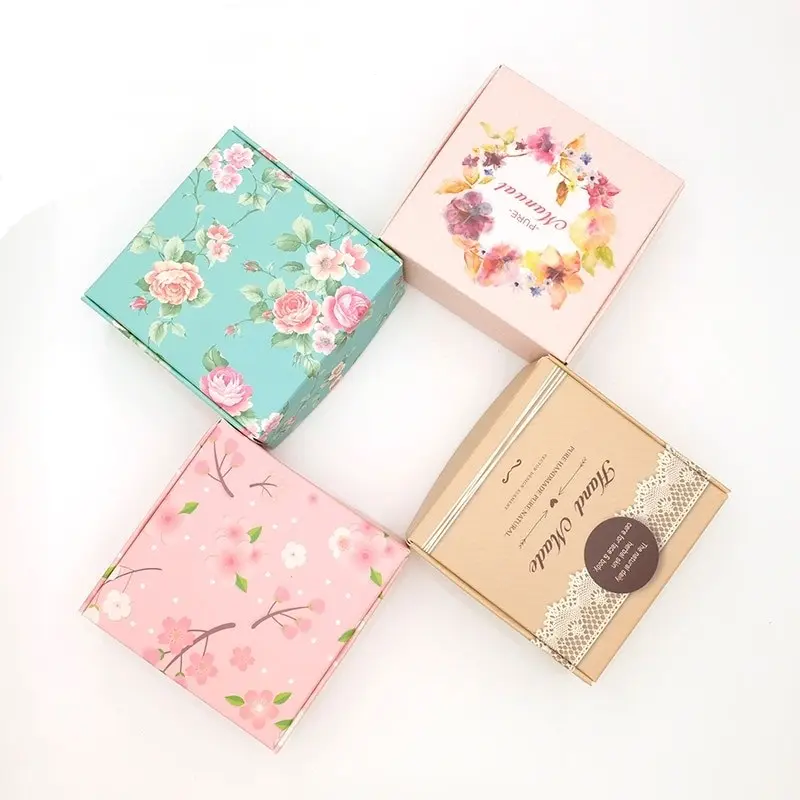 Custom cheap price soap flowers gift cardboard boxes