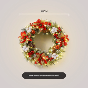 Guirlande <span class=keywords><strong>de</strong></span> <span class=keywords><strong>Noël</strong></span> pré-éclairée <span class=keywords><strong>de</strong></span> 40 à 60 cm avec lumières LED blanc chaud, décoration <span class=keywords><strong>de</strong></span> <span class=keywords><strong>Noël</strong></span> <span class=keywords><strong>lumineuse</strong></span> pour cheminée - Product Image 3