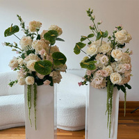 Hortensia Borgoña de Tacto Real de 40 cm, Phalaenopsis de Seda en Cascada, Bola de Flores de 70 cm para Centro de Mesa de Boda, Flor para Boda