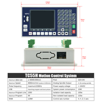Controlador de Movimiento CNC de 4 Ejes HLTNC TC55H, Sistema G-code Independiente para Router CNC, Fresadora, Kit de Control de Motor Paso a Paso y Servomotor