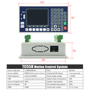 Controller di Movimento CNC a 4 Assi HLTNC TC55H, Sistema G-code Autonomo per Fresatrice CNC, Kit di Controllo per Motori Stepper e Servo - Product Image 6