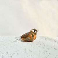 Artisanat en verre fait main avec motif ondulé, mini oiseau décoratif en verre, ornement décoratif pour table à thé, décoration de salon, idéal pour offrir.