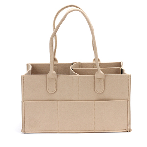 Logo personalizzato 2025 durevole Multi-funzione di grande capacità in <span class=keywords><strong>morbido</strong></span> <span class=keywords><strong>feltro</strong></span> di lana tessuto bambino pannolino di stoccaggio mummia Tote di moda signora - Product Image 5