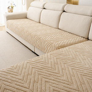 ผ้าคลุมโซฟาผ้ากำมะหยี่หนากันลื่นกันน้ำสไตล์โมเดิร์นสีทึบ 76 X 152 X 30 ซม. สำหรับโซฟาทั่วไป - Product Image 4