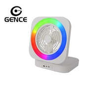 SING-E ZB451 Haut-parleur sans fil rechargeable RGB multifonctionnel, ventilateur pliable pratique pour les fêtes en plein air