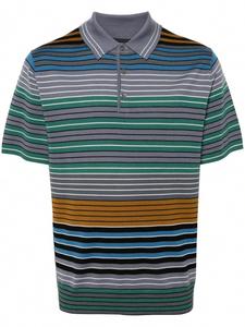 Polo d'été décontracté en coton pur pour hommes avec manches courtes à rayures multicolores Polo décontracté pour hommes de haute qualité - Product Image 5