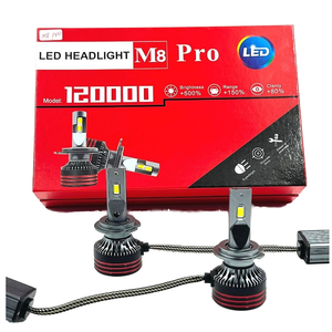 <span class=keywords><strong>Ampoule</strong></span> de phare <span class=keywords><strong>LED</strong></span> 120W M8 Pro <span class=keywords><strong>12V</strong></span> 6000K pour voitures, ajustement universel H1/H4/H7/9005/9006/9012, état neuf - Product Image 1