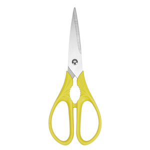 Stainless Steel <b>Kitchen</b> <b>Scissors</b> Yellow Straight Head Home Use Multi Functional Cutting Tool - Product Image 4