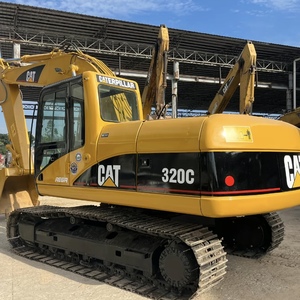 Excavatrice sur chenilles hydraulique CAT 320C d'occasion, 20 tonnes, fabriquée aux États-Unis, faible nombre d'heures de travail, mécanisme simple, taille moyenne, modèle CAT320CL, à vendre - Product Image 1