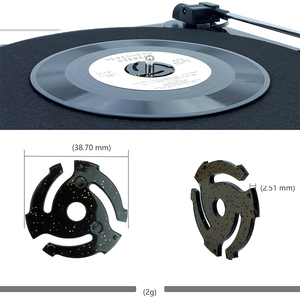 Adaptateur de tourne-disque en alliage d'aluminium personnalisé 45 tours pour disques vinyles de 7 pouces, insert de broche antidérapant avec usinage de précision - Product Image 3