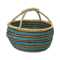 Panier de rangement élégant en jonc de mer tressé du Vietnam, pliable, écologique, pour vêtements, collection été 2025