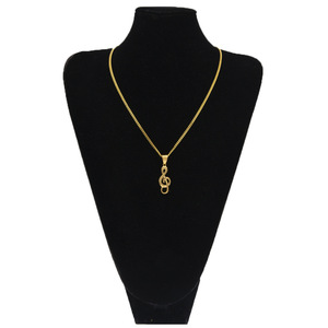 Collier pour homme en acier inoxydable plaqué or avec pendentif note de musique, style couple, chaîne de clavicule personnalisée - Product Image 3