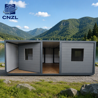 Maisons préfabriquées de luxe empilables de 40 pieds, extensibles de 20 pieds, avec chambre double