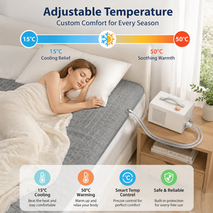 <span class=keywords><strong>Matelas</strong></span> chauffant et rafraîchissant intelligent toutes saisons, système de circulation d'eau à deux zones, contrôle par application, utilisation en extérieur - Product Image 5