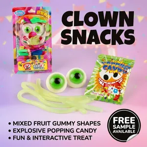 Bonbons Jouets 13g, Snacks <span class=keywords><strong>Clown</strong></span> avec 12g de Bonbons Gélifiés et 1g de Bonbons Pétillants, Jouet Ballon, Nouveauté, Cadeau de Fête <span class=keywords><strong>pour</strong></span> Enfants, Vente en Gros OEM ODM - Product Image 4