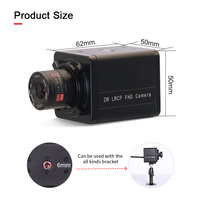 Kamera Industri HD 720P H65 8mm CS Lensa Fokus Manual Sensor 1/3 inci Kamera Mini USB UVC untuk Pengenalan Wajah, Konferensi Video