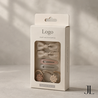 Boîtes en carton en gros pour accessoires capillaires, avec logo personnalisé imprimé, emballage pour coiffures, carton suspendu de marque avec trou de suspension