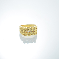 Gioielli alla Moda, Anelli Hip Hop Placcati in Oro 14K di Alta Qualità in Argento Sterling 925 con Effetto Ghiacciato per Uomo
