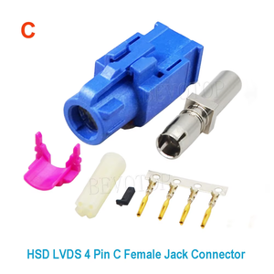 Conector HSD de 4 Pines, Código A/B/C/D/E/F/G/H/J/K/L/Z, Conector Recto Hembra para Crimpado, Cable LVDS <span class=keywords><strong>DACAR</strong></span> 535 para Vehículo, 50 OHM DC-4GHz - Product Image 4