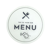 Autocollant de menu NFC RFID pour table de restaurant, commande numérique sans contact, 13,56 MHz, cartes de visite et hôtels étanches