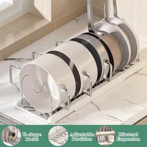 Yuzi ammadietto da cucina espandibile Organizer 7 divisori regolabili per pentole