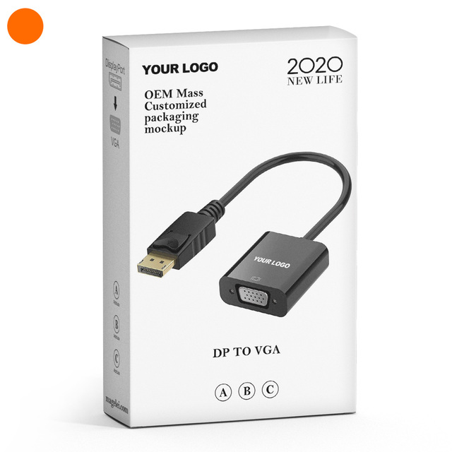 Factory DP to VGA Adapter Display Port to VGA Converter Adapter Male to Female 1080P for HDTV Monitor MacBook Projector