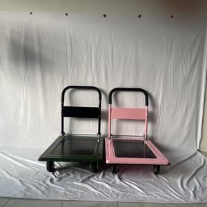 Customizable Anti-Slip Steel Plate <b>Trolleys</b> Four-<b>Wheel</b> Design <b>for</b> Personal Belongings Transport in Warehouses OEM Supported - Product Image 1