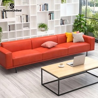 Canapé de bureau commercial de style italien SpaceUnited, tissu de qualité supérieure, pour la réception