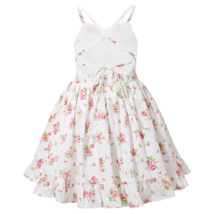 Vestido Floral para Niñas, Vestido de Algodón sin Espalda, Vestido con Tirantes Ajustables, Ropa Casual para Niñas de 1 a 10 Años - Product Image 4