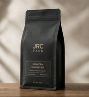 Emballage écologique personnalisé avec logo imprimé, 250g, 1kg, pour café, en-cas, nourriture pour animaux, sacs de café de 5 lb avec valve et fermeture éclair