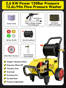 PHR-360 CE 2.6kw çin ticari endüstriyel yüksek basınçlı köpük tabancası püskürtücü yıkama iş için su jeti araba yıkama makinesi - Product Image 2