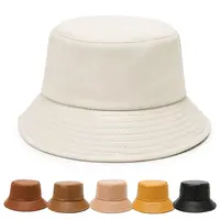 Reversible PU Leather Bucket Hat, Rain Hat
