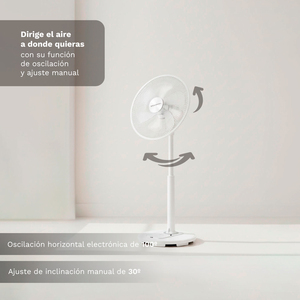 Ventilatore a piantana Grunkel 12 velocità con telecomando e oscillazione, bianco - Product Image 3