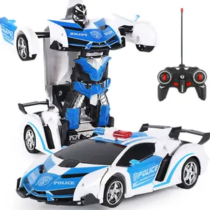 1:18 רב תכליתי דפורמציה רכב רובוטים לילדים צעצוע שלט רחוק חשמלי 2 In1 טרנספורמציה רכב
