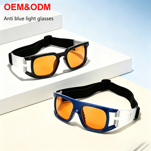 Lunettes bloquant la lumière bleue à 100 %, protection oculaire professionnelle, verres orange, sangle réglable, lunettes de sécurité protectrices - Product Image 1