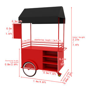 क्लासिक डिजाइन अनुकूलित आउटडोर वेंडिंग कार मोबाइल फूड कार्ट बिक्री के लिए चल रहे स्टॉल - Product Image 3