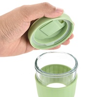 Mug en verre de luxe pour bière, café chaud, thé et lait, logo personnalisé, mug en porcelaine avec couvercle en silicone