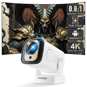 Hy260 Pro 4K Thông Minh Mini Video Chiếu 330 Lumens Android 11 Tự Động Lấy Nét Xách Tay Wifi6 1080P Full HD Rạp Hát Tại Nhà Ngắn Ném - Product Image 1