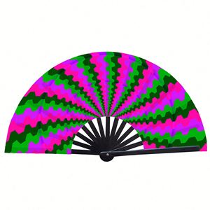 Abanico de Mano de Bambú de Alta Calidad con Sonido de Claqueo, Abanico Plegable Grande para Baile - Product Image 5