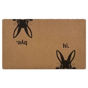 Tapis de porte Cangming imitation fibre de coco, animaux mignons, lavable, antidérapant, style moderne N729 - Product Image 5