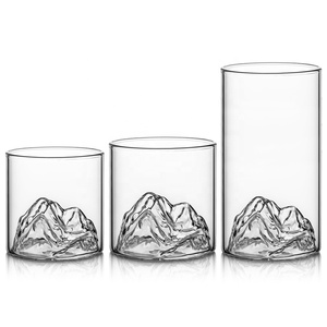 Phong cách Nhật Bản Cocktail đá Tumbler rõ ràng uống Glass Cup Mount Fuji Whisky Kính - Product Image 6