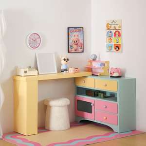 Tocador multifuncional con espejo y gabinete de almacenamiento para uso en interiores del dormitorio. - Product Image 2