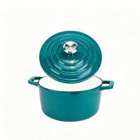 Cocotte en fonte émaillée rose coquille, compatible induction, cadeau tendance pour la cuisine à la maison, compatible avec toutes les plaques de cuisson