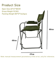 Chaise pliante en aluminium personnalisable - Portable pour le camping/la plage/les activités de plein air/la pêche/la salle de sport/l'école/le parc