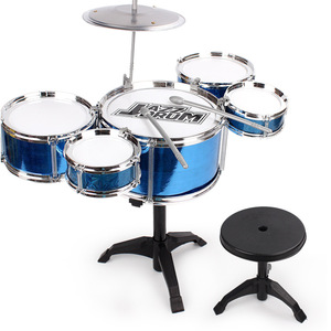 Batterie de table pour enfants 3 pièces à une seule couche avec petit cymbale et baguettes, instrument de musique jouet - Product Image 4