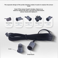 Interrupteur à induction tactile corporelle de type manchette 12V-24V pour éclairage LED d'armoires, commande par balayage de la main, contrôle d'une seule porte, intérieur