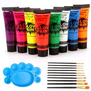 Pintura facial de esqueleto de <span class=keywords><strong>vampiro</strong></span> que brilla en la oscuridad para adultos y niños SFX Cosplay maquillaje suministros de pintura corporal - Product Image 3