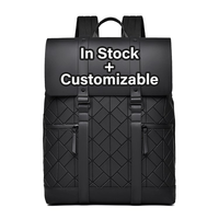 Sac à dos d'étudiant de voyage à la mode à grande capacité avec motif diamant personnalisable en stock, sac à dos pour ordinateur portable en Oxford